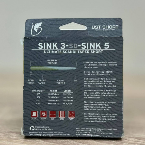 Рыболовная леска Scientific Anglers UST Short St-10/11-S3/S5 Sink 3-CD-Sink 5 125437 в Тамбове