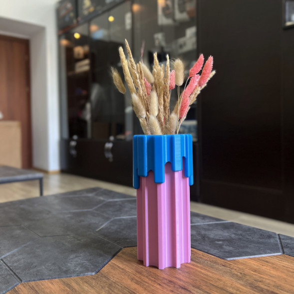 Ваза HatRom Drip, розовый - синий в Тамбове