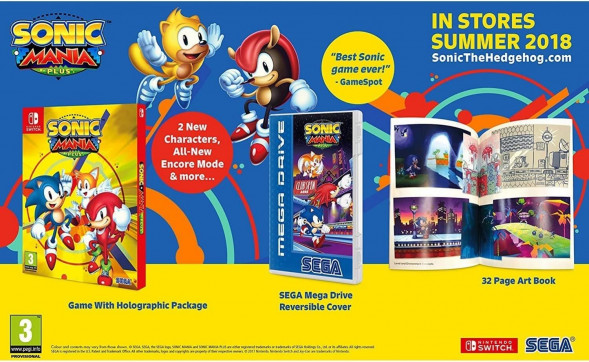 Sonic Mania Plus + Артбук (Nintendo Switch, Английская версия) в Тамбове