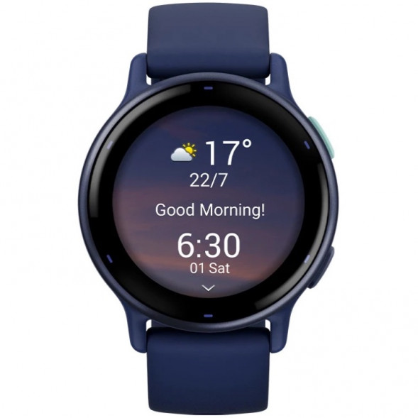 Умные часы Garmin Vivoactive 5, синие с металлически-синим безелем и силиконовым ремешком 010-02862-12 в Тамбове