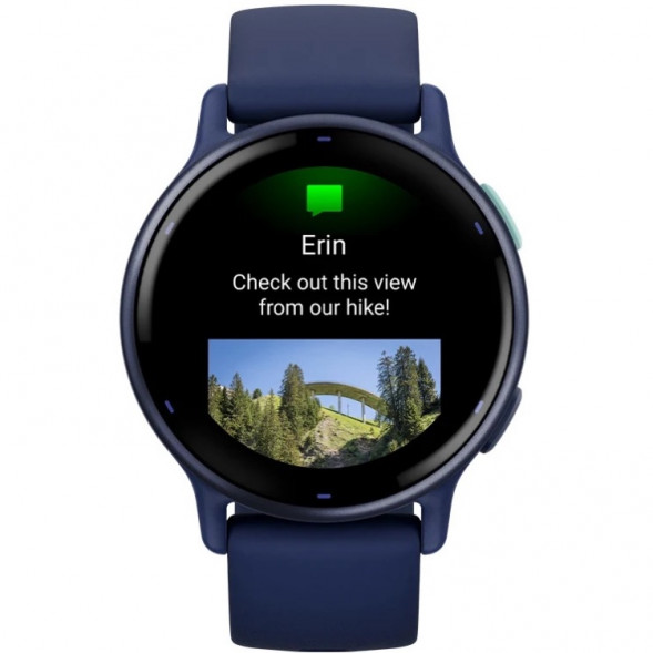 Умные часы Garmin Vivoactive 5, синие с металлически-синим безелем и силиконовым ремешком 010-02862-12 в Тамбове