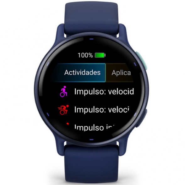 Умные часы Garmin Vivoactive 5, синие с металлически-синим безелем и силиконовым ремешком 010-02862-12 в Тамбове