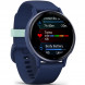 Умные часы Garmin Vivoactive 5, синие с металлически-синим безелем и силиконовым ремешком 010-02862-12 в Тамбове