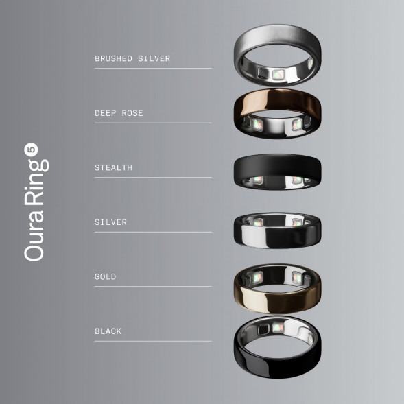 Умное кольцо Oura Ring 5 (размер 7), матовое серебро/Brushed Silver в Тамбове