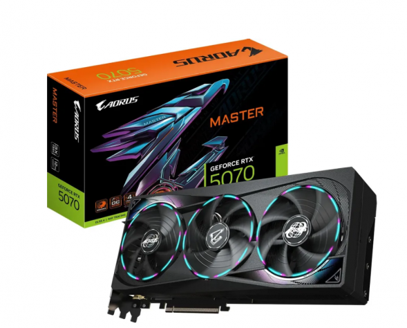 Видеокарта Gigabyte GeForce RTX 5070 AORUS MASTER, 12 ГБ GDDR7 в Тамбове
