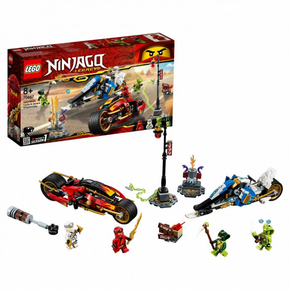 Конструктор LEGO Ninjago 70667 Мотоцикл-клинок Кая и снегоход Зейна в Тамбове