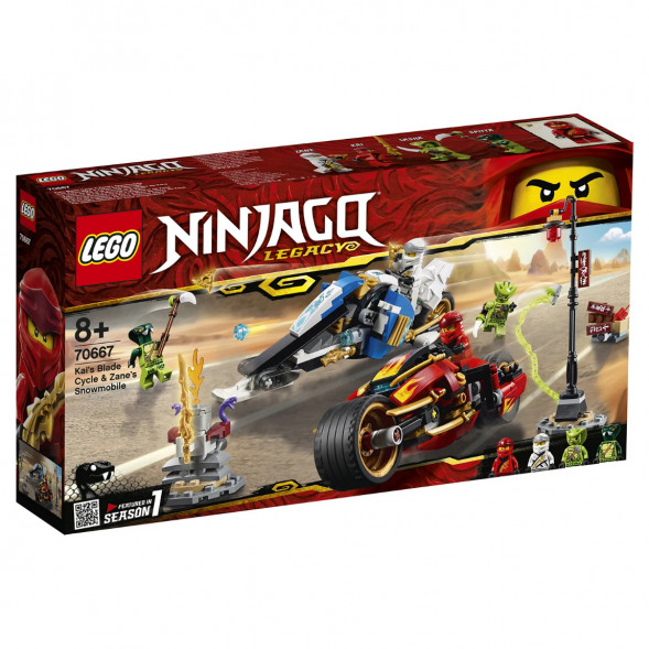 Конструктор LEGO Ninjago 70667 Мотоцикл-клинок Кая и снегоход Зейна в Тамбове