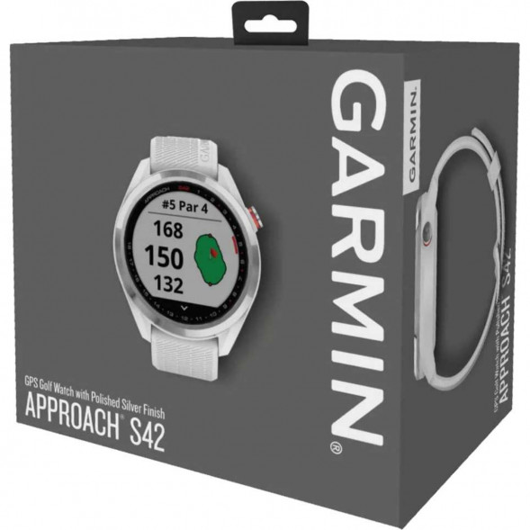 Умные часы для гольфа Garmin Approach S42, белый 010-02572-01 в Тамбове