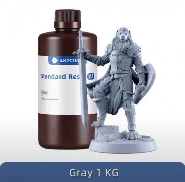 Смола для 3D печати ANYCUBIC Standart Resin V2 Gray 1 кг в Тамбове