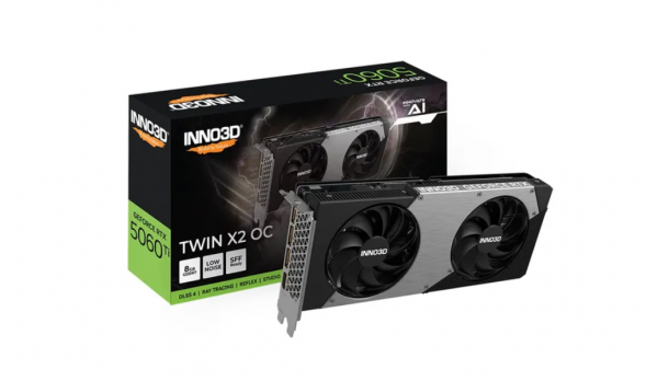 Видеокарта NVIDIA GeForce RTX 5060 Ti Inno3D Twin X2 OC 8GB N506T2-08D7X-193075N в Тамбове