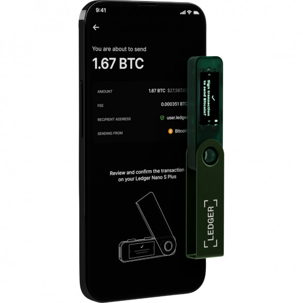 Криптокошелек Ledger Nano S Plus 1 шт., Emerald Green в Тамбове