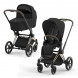 Коляска 2 в 1 Cybex Priam IV Sepia Black, шасси Rosegold в Тамбове
