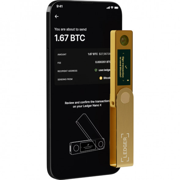 Аппаратный криптокошелек Ledger Nano X, Gold в Тамбове