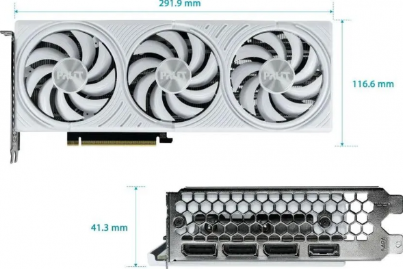 Видеокарта Palit NVIDIA GeForce RTX5070 WHITE OC 12ГБ GDDR7, OC в Тамбове
