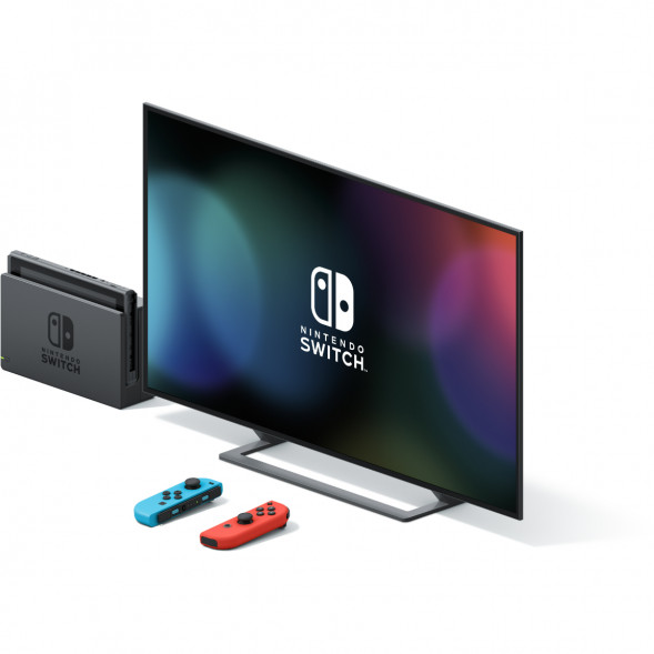 Игровая приставка Nintendo Switch OLED 64 ГБ, неоновый синий/неоновый красный в Тамбове