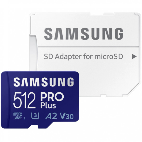 Карта памяти micro SDXC 512Gb Samsung PRO Plus U3 A2 V30 180/130MB/s в Тамбове