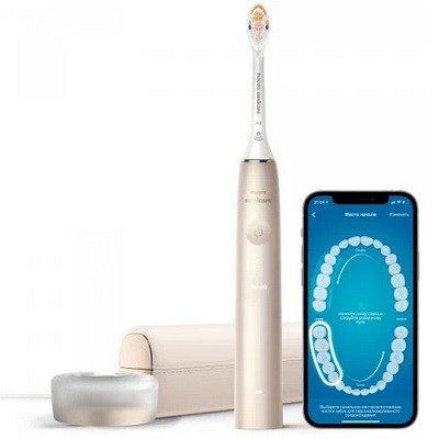 Звуковая зубная щетка Philips Sonicare 9900 Prestige HX9992, золотистое шампанское в Тамбове