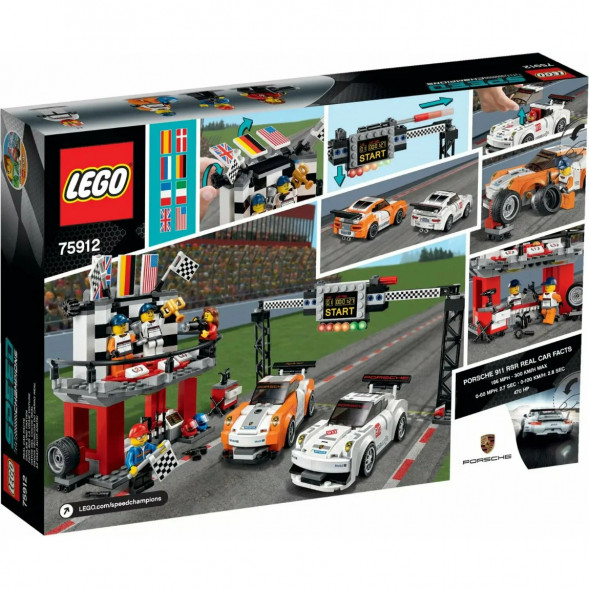 Конструктор LEGO Speed Champions 75912 Финишная линия гонки Porsche 911 GT в Тамбове