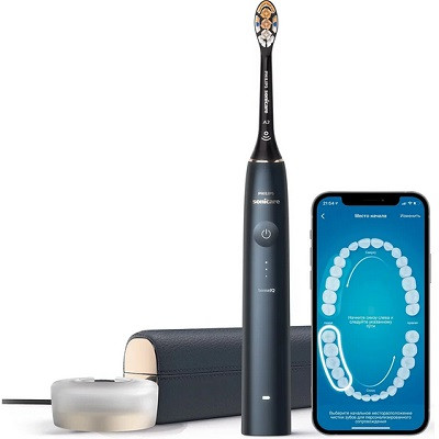 Звуковая зубная щетка Philips Sonicare 9900 Prestige HX9992, темно-синий в Тамбове