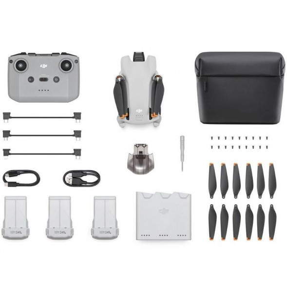 Квадрокоптер DJI Mini 3 Fly More Combo (DJI RC-N1) с пультом без дисплея, белый в Тамбове