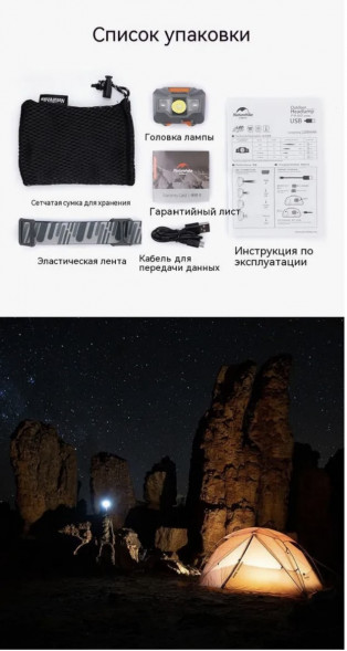 Налобный фонарь Naturehike TD-02, голубой в Тамбове