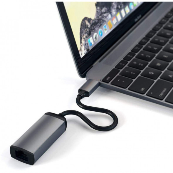 Адаптер Satechi USB-C - Ethernet ST-TCENM, серый космос в Тамбове