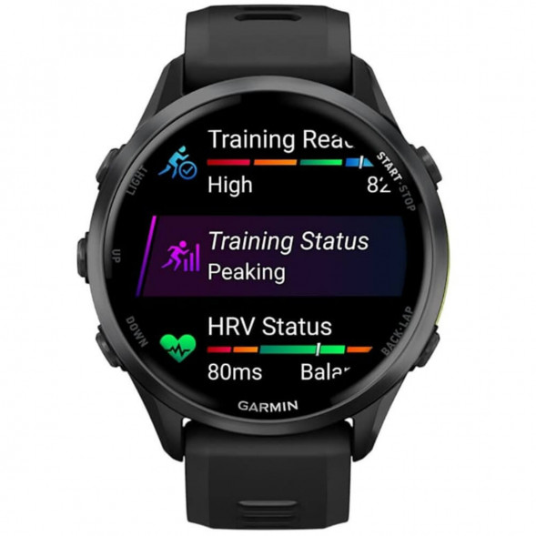 Умные часы Garmin Forerunner 970 Carbon Gray DLC Titanium ремешок Black/Translucent Whitestone 010-02969-10 в Тамбове