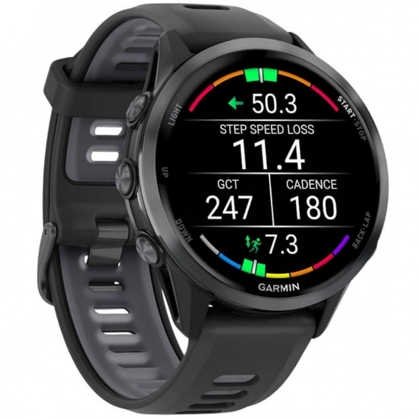 Умные часы Garmin Forerunner 970 Carbon Gray DLC Titanium ремешок Black/Translucent Whitestone 010-02969-10 в Тамбове