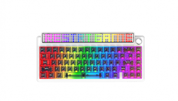 Беспроводная игровая механическая клавиатура Ajazz Pixel 68, 8K, Hot-Swap, RGB, с матричным LED экраном в Тамбове