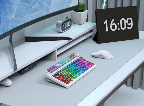 Беспроводная игровая механическая клавиатура Ajazz Pixel 68, 8K, Hot-Swap, RGB, с матричным LED экраном в Тамбове
