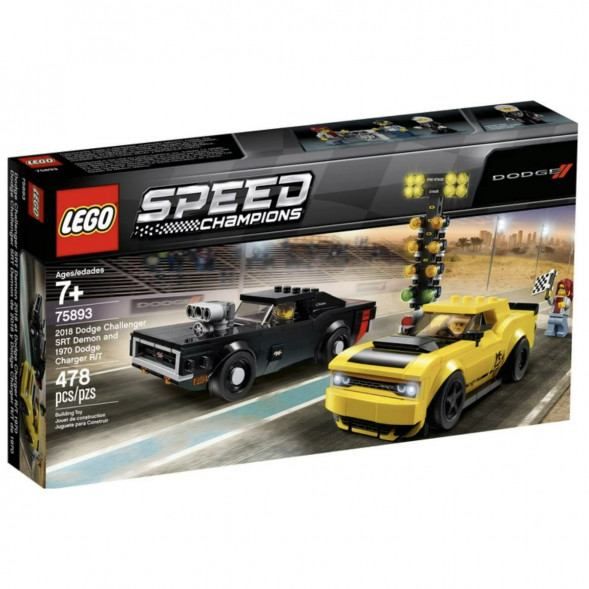 Конструктор LEGO Speed Champions 75893 2018 Dodge Challenger SRT Demon и 1970 Dodge Charger R/T в Тамбове