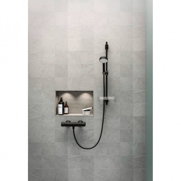 Термостатический смеситель для душа Oras Nova (7460-33), матовый чёрный в Тамбове