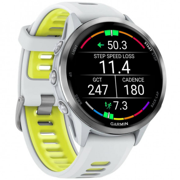 Умные часы Garmin Forerunner 970 Titanium Whitestone/Translucent Amp Yellow Band 010-02969-11 в Тамбове