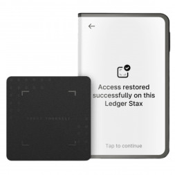 Аппаратный холодный криптокошелек Ledger Stax c чехлом Magnet Shell Black + Recovery Key