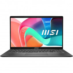 Ноутбук MSI Modern 15 F1MXG-1281RU (15.6", IPS, Intel Core 5 120U, 10 ядер, 16 ГБ DDR5, SSD 512 ГБ, Intel Iris Xe Graphics, Windows 11), чёрный