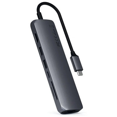 USB-концентратор Satechi SLIM MULTI-PORT (ST-UCSMA3), разъемов: 3, серый космос в Тамбове