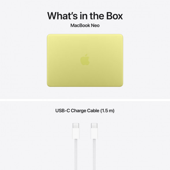 Ноутбук Apple MacBook Neo MHFD4 (A18 Pro 5-Core GPU, 8/256GB), Желтый/Citrus в Тамбове