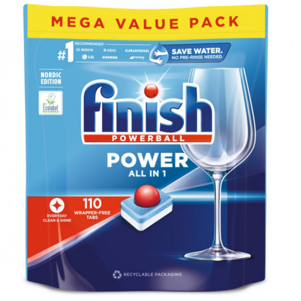 Таблетки для п/машины Finish Poweball Power All in 1, 110 шт. в Тамбове