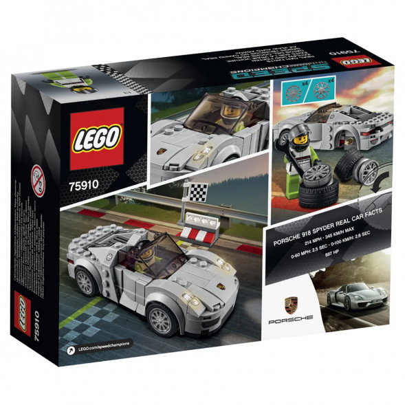 Конструктор LEGO Speed Champions 75910 Porsche 918 Spyde в Тамбове