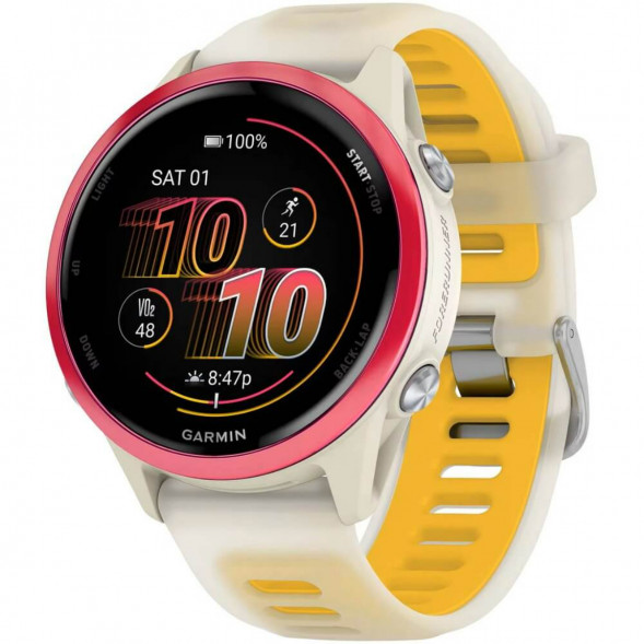 Умные часы Garmin Forerunner 570 42 мм Raspberry Aluminium/Translucent Bone/Mango 010-02970-02 в Тамбове