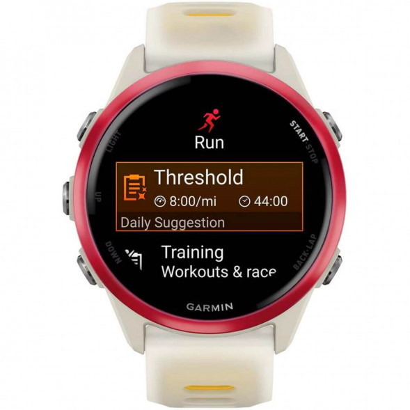Умные часы Garmin Forerunner 570 42 мм Raspberry Aluminium/Translucent Bone/Mango 010-02970-02 в Тамбове