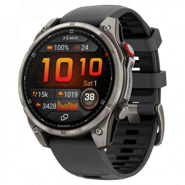 Умные часы Garmin Fenix 8 PRO, 47 мм, AMOLED, Sapphire, Titanium with Graphite/Black Silicone Band 010-03198-10 в Тамбове