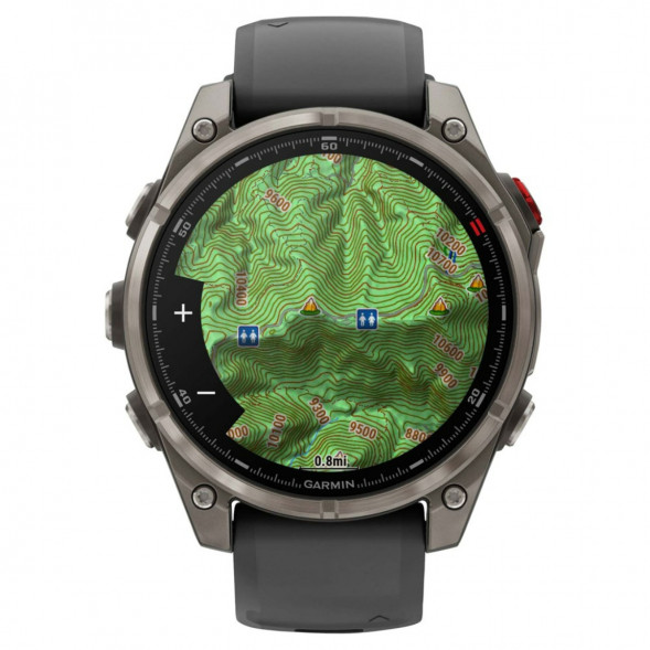 Умные часы Garmin Fenix 8 PRO, 47 мм, AMOLED, Sapphire, Titanium with Graphite/Black Silicone Band 010-03198-10 в Тамбове