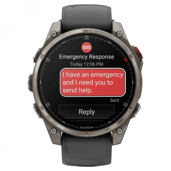 Умные часы Garmin Fenix 8 PRO, 47 мм, AMOLED, Sapphire, Titanium with Graphite/Black Silicone Band 010-03198-10 в Тамбове