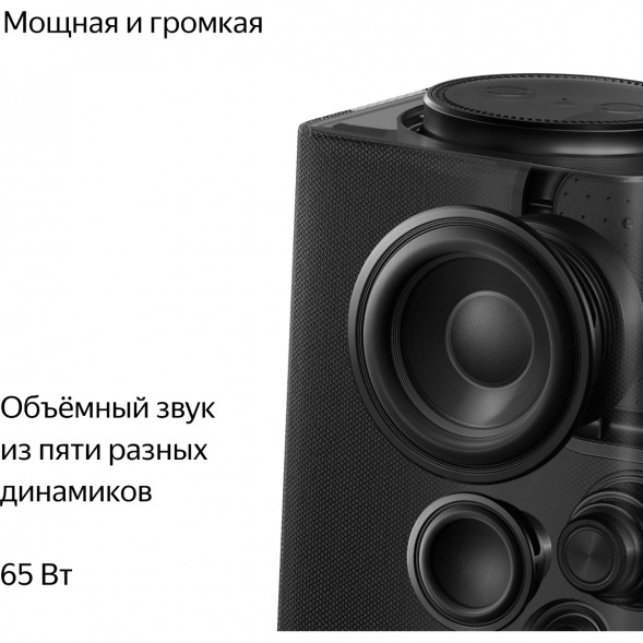 Умная колонка Яндекс Станция Макс с Zigbee, черный в Тамбове