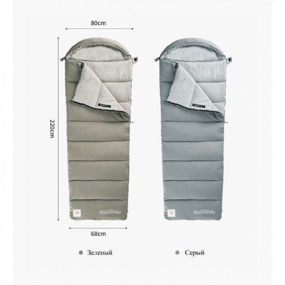 Спальный мешок Naturehike M300 (Левый), серый в Тамбове