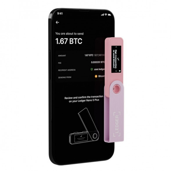 Криптокошелек Ledger Nano S Plus 1 шт., Pastel Pink в Тамбове