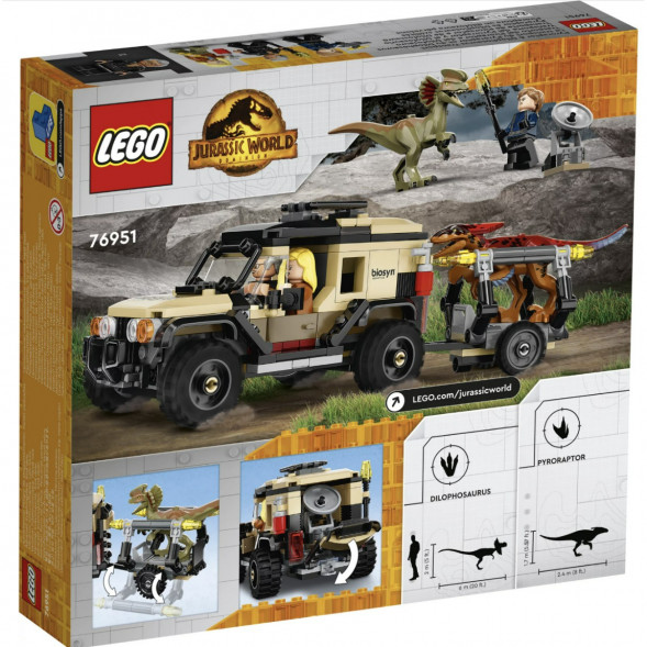 Конструктор LEGO Jurassic World 76951 Перевозка пирораптора и дилофозавра в Тамбове