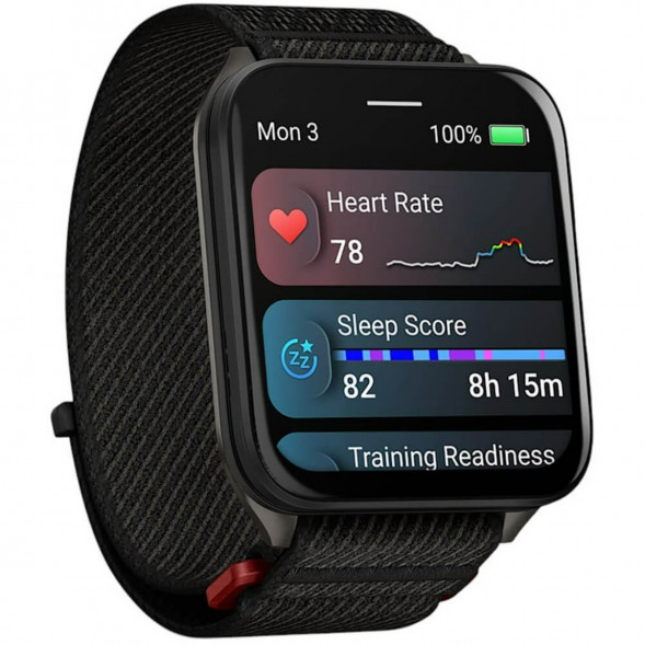 Умные часы Garmin Venu X1 Black с чёрным нейлоновым ремешком ComfortFit 010-02980-02 в Тамбове