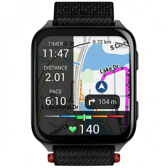 Умные часы Garmin Venu X1 Black с чёрным нейлоновым ремешком ComfortFit 010-02980-02 в Тамбове